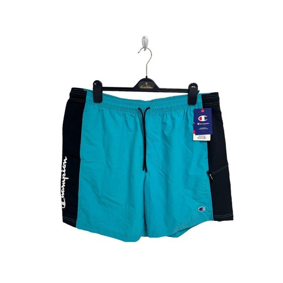 Champion Men's Black And Blue Elastic Waist Pull-On Drawstring Shorts Size XL - Picture 10 of 10